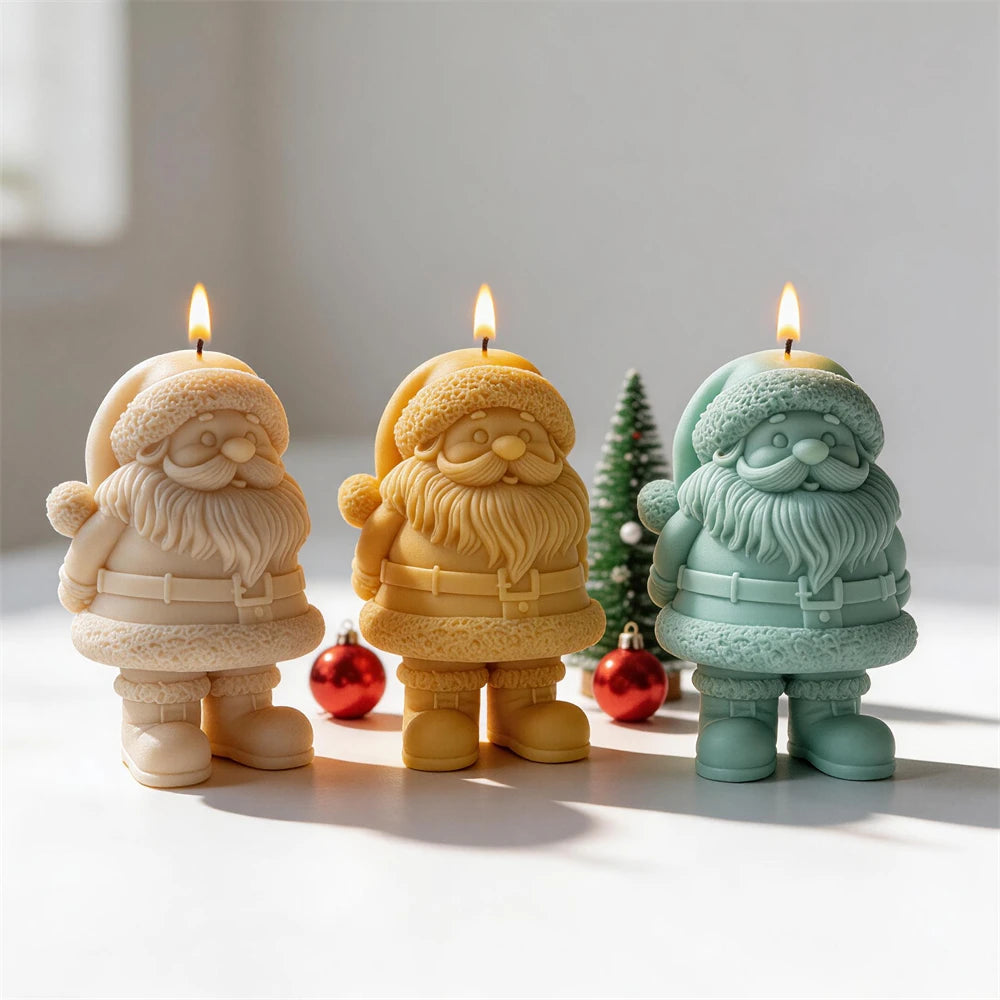 Jolly Santa Claus Silicone Candle Mold