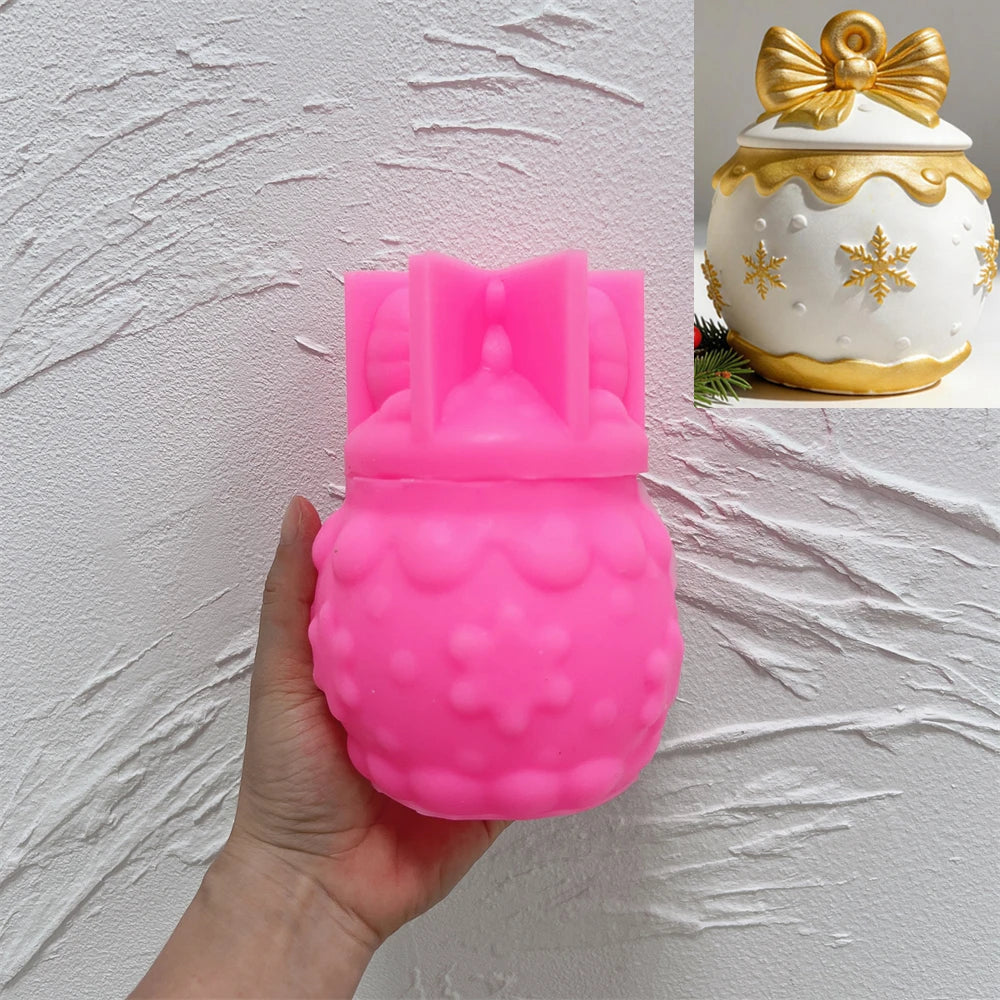 Christmas Bauble Container Silicone Mold with Lid