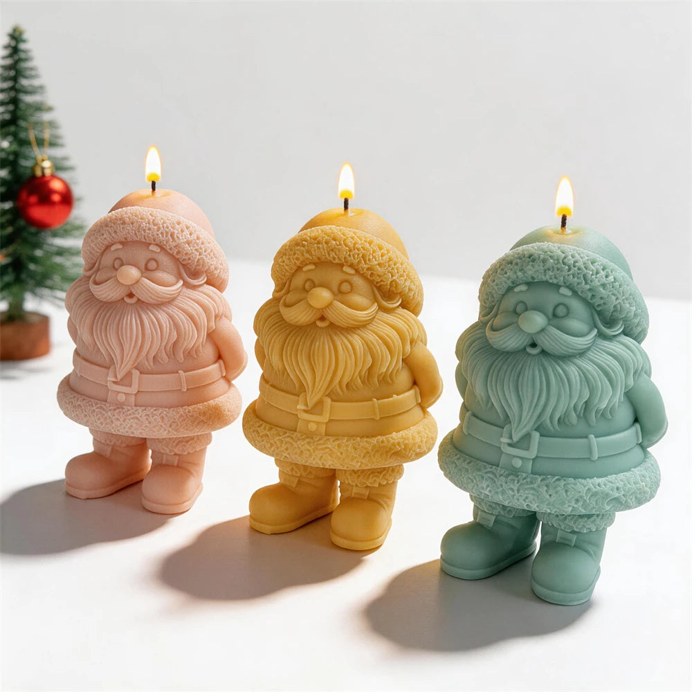 Jolly Santa Claus Silicone Candle Mold