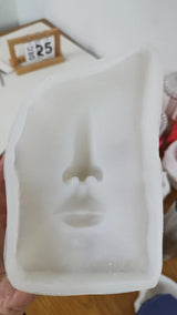Abstract Facial Candle Mold