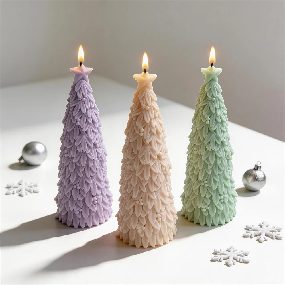 Pine Needle Christmas Tree Silicone Candle Mold