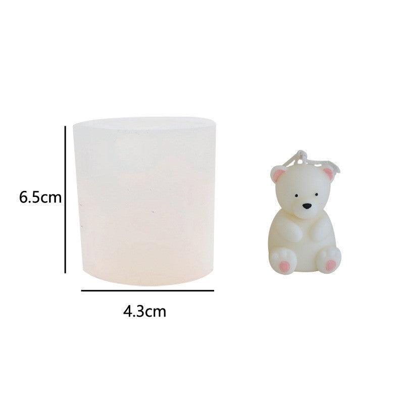 Adorable 3D Bear Silicone Candle Mold Candles molds