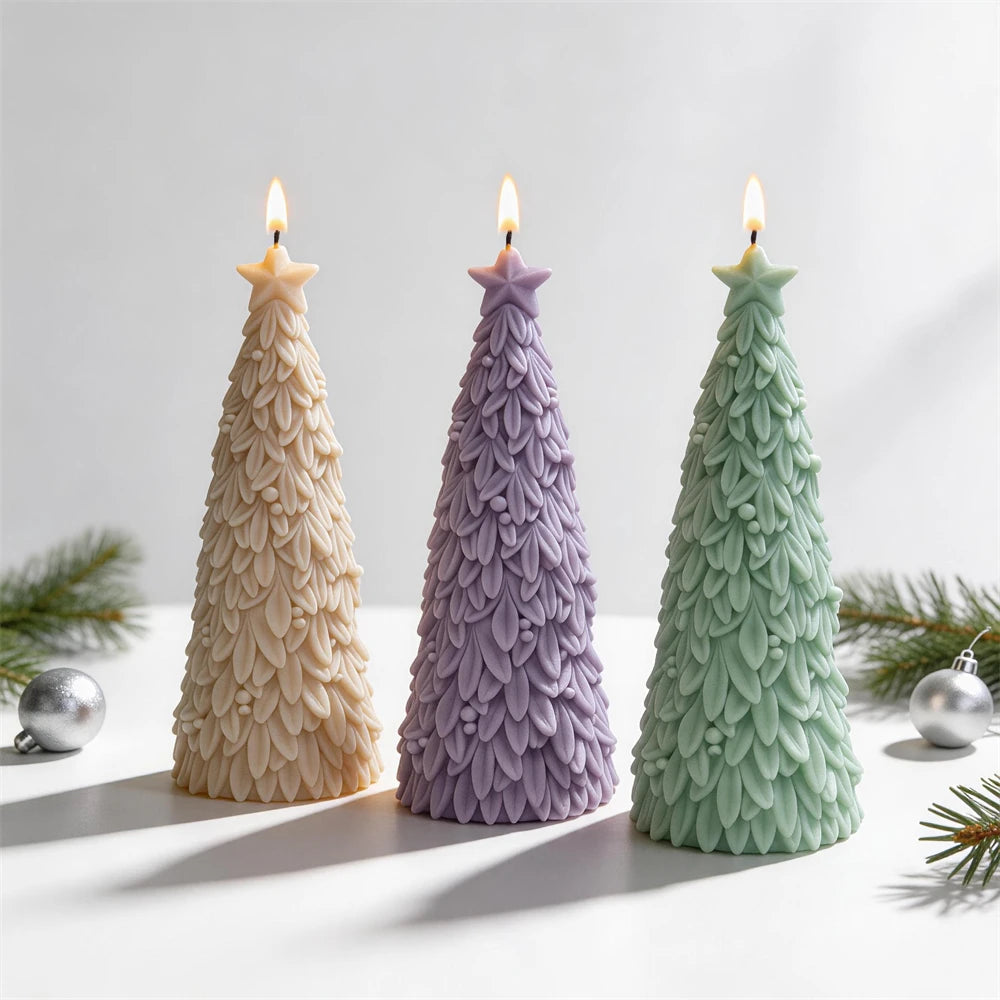 Pine Needle Christmas Tree Silicone Candle Mold