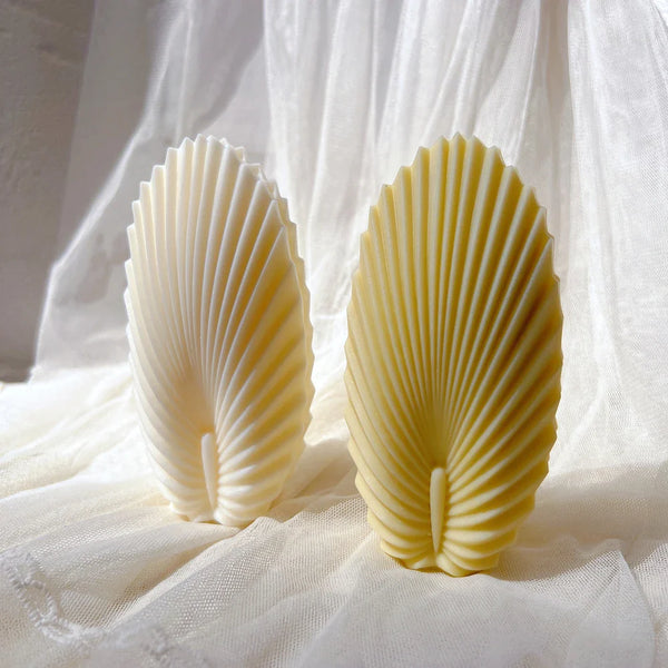 Scallop Shell Pillar Leaf Silicone Candle Mold