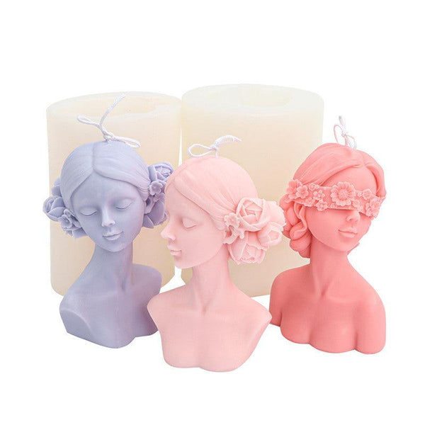 Floral Women Silicone Candle Mold