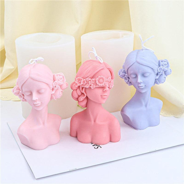 Floral Women Silicone Candle Mold