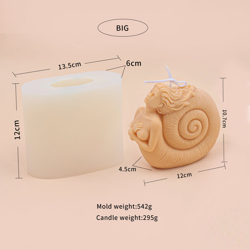 Bring the Mystical Beauty of the Ocean into Your Home with a Conch Mermaid Candle Making Mold Candles molds