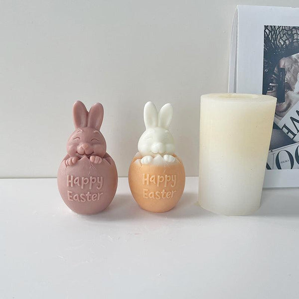 Candle Mold DIY Easter Shell Breaking Rabbit Aromatherapy Plaster Ornaments Candles molds