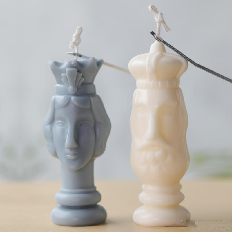 Chess Pawns King and Queen Aromatherapy candle mold Candles molds