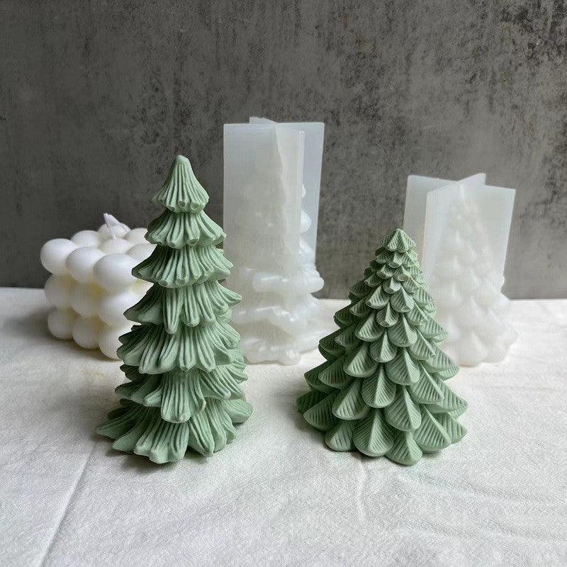 Christmas Tree Incense Candle Mold Three-dimensional Plaster Candles molds