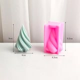 Cone Candle Mold DIY Christmas Tree Geometric Striped Aromatherapy Candle Mold Décor Gift Candles molds