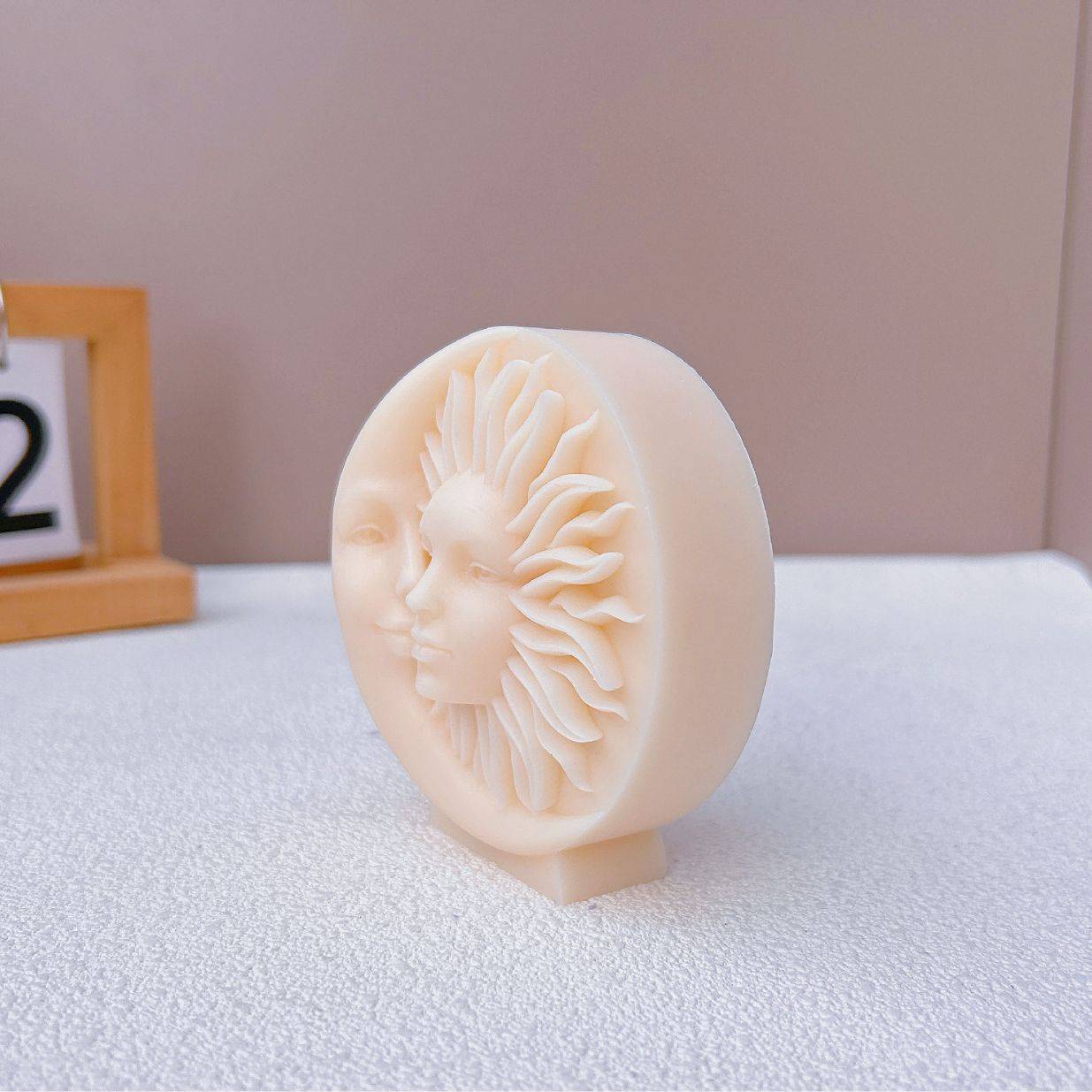 Craft Cosmic Magic with Our Sun and Moon Silicone Candle Mold Candles molds