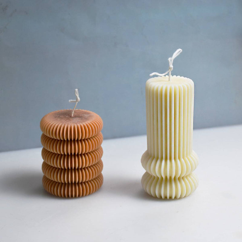 Craft Elegant Striped Candles: DIY Striped Column Candle Silicone Mold Candles molds