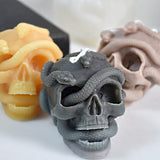 Craft Haunting Halloween Candles with Snake Winding Skull Mold | DIY Candles molds