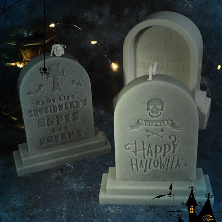 Craft Hauntingly Beautiful Halloween Tombstone Candles - Silicone Candle Mold Candles molds