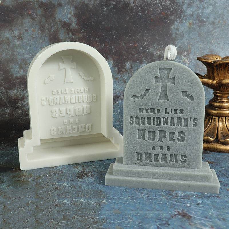 Craft Hauntingly Beautiful Halloween Tombstone Candles - Silicone Candle Mold Candles molds