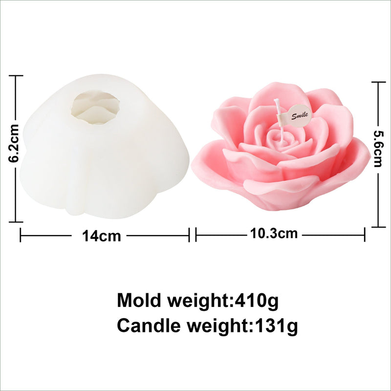 Craft Peony Flower Candles - Aromatherapy Candle Silicone Mold Candles molds