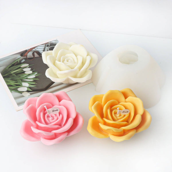 Craft Peony Flower Candles - Aromatherapy Candle Silicone Mold Candles molds