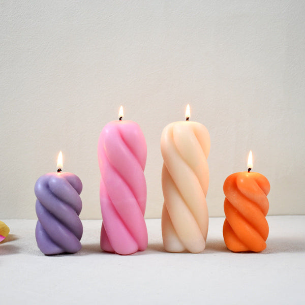 Craft Unique Candles with Vortex Pillar Silicone Mold Candles molds