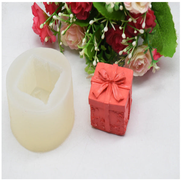 Create Elegant Gift Box Scented Candles with our Fondant Gift Box Silicone Mold Candles molds