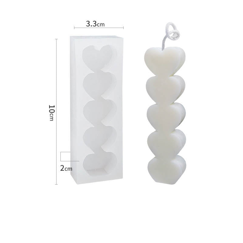 Create a Heartfelt Ambience with Stacked Love Scented Candle Molds Candles molds