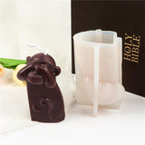 Creative Silicone Animal Shy Monkey Candle Mold Candles molds