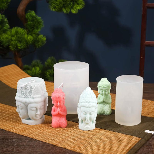 Creative Three-dimensional Buddha Statue Silicone Mold Candles molds