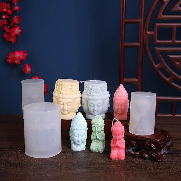 Creative Three-dimensional Buddha Statue Silicone Mold Candles molds