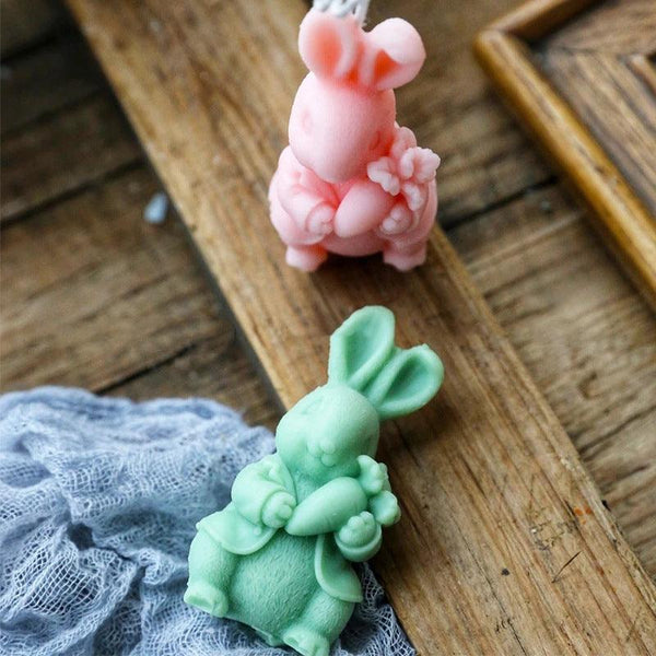 Cute Carrot Rabbit Candle Mold Candles molds