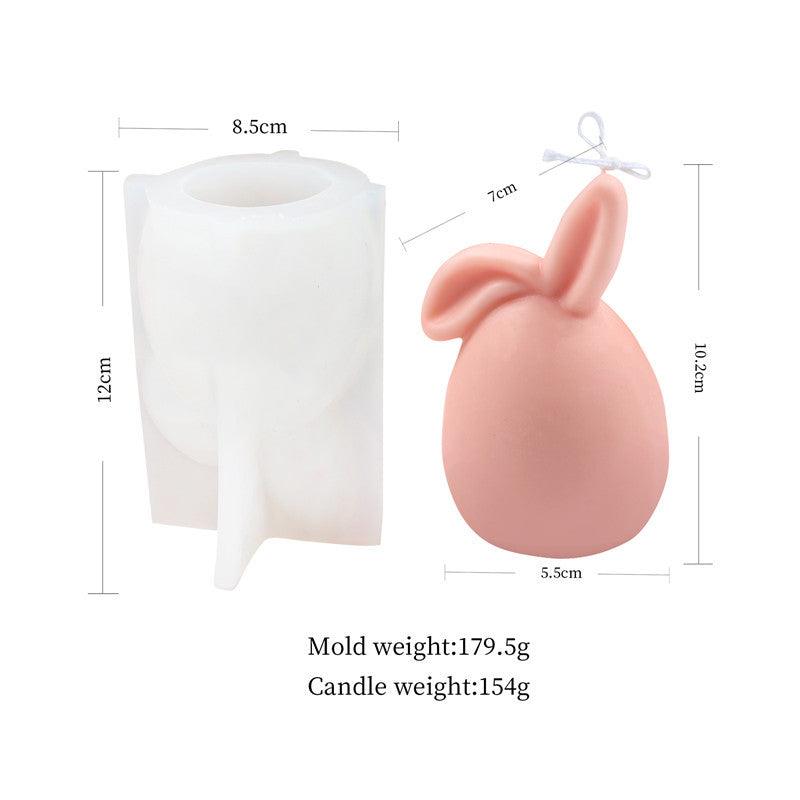 Cute Rabbit Ear Candle Mold-Easter Egg Silicone Mold For Candle DIY Candles molds