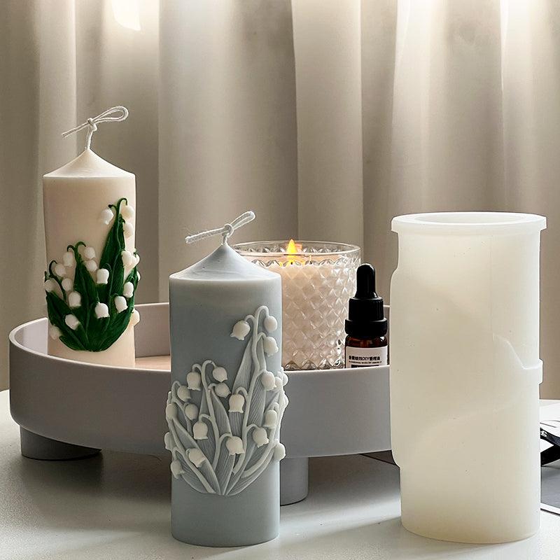 Cylindrical Lily of the Valley Candle Mold
