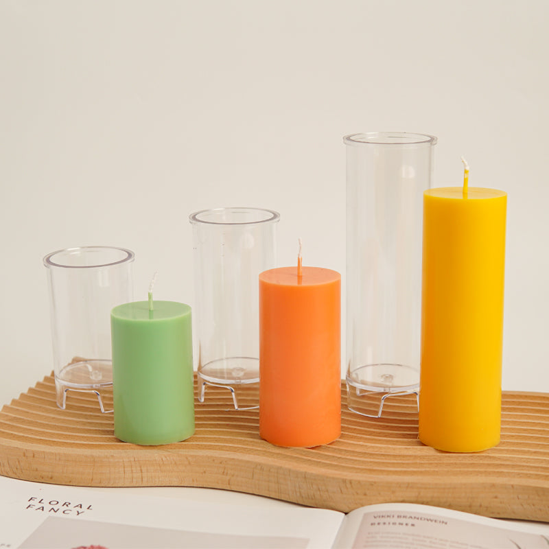 DIY Cylindrical Aromatherapy Candle Mold Acrylic PC Plastic Candles molds