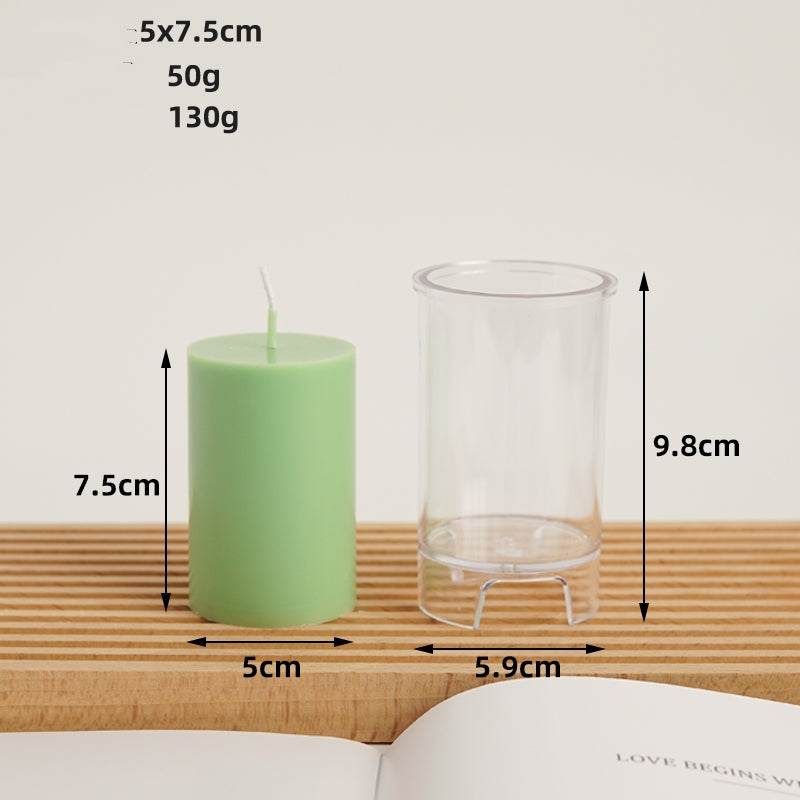 DIY Cylindrical Aromatherapy Candle Mold Acrylic PC Plastic Candles molds