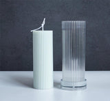 DIY Long Pole Stripe Plastic Pillar Candle Molds | Geometry Pillar Candle Molds Candles molds