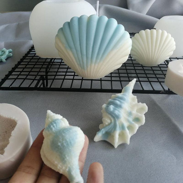 DIY Ocean Series Shell Candle Silicone Mold Candles molds