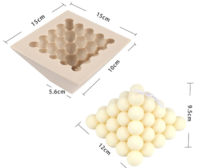 DIY Rubik's Cube Candle Mold - 15 Ball Rectangle & Square Enlarged Cube for Aromatherapy Candles Candles molds