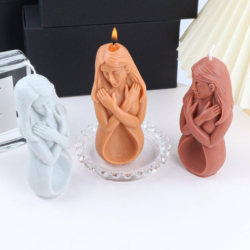 Embrace Self-Love with Our Self Hug Woman Body Silicone Candle Mold Candles molds