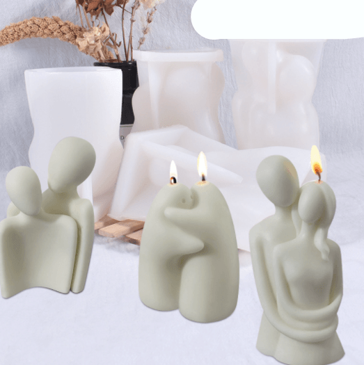 Family Hugging Couple Scented Candle Silicone Mold Candles molds