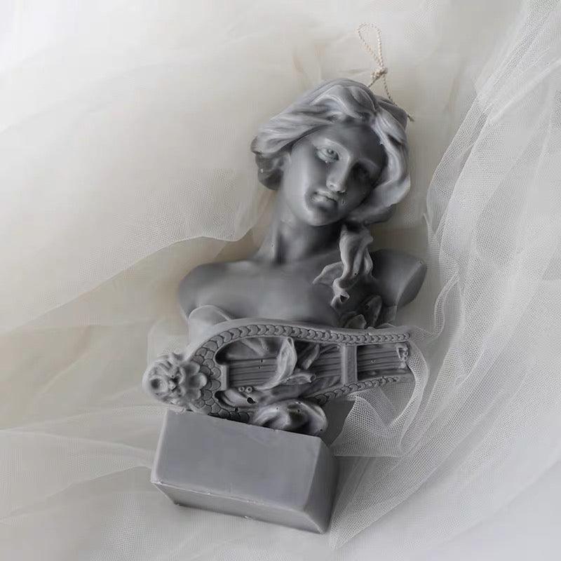 Female Portrait Piano Woman Candle Mold Candles molds