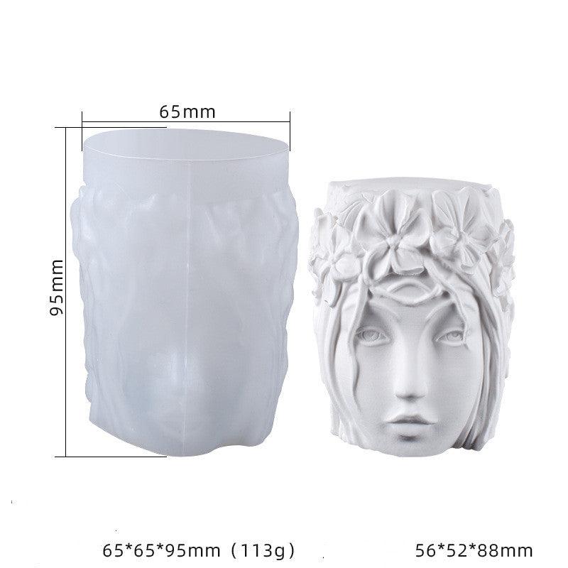 Flower head crown girl Candle Mold Candles molds