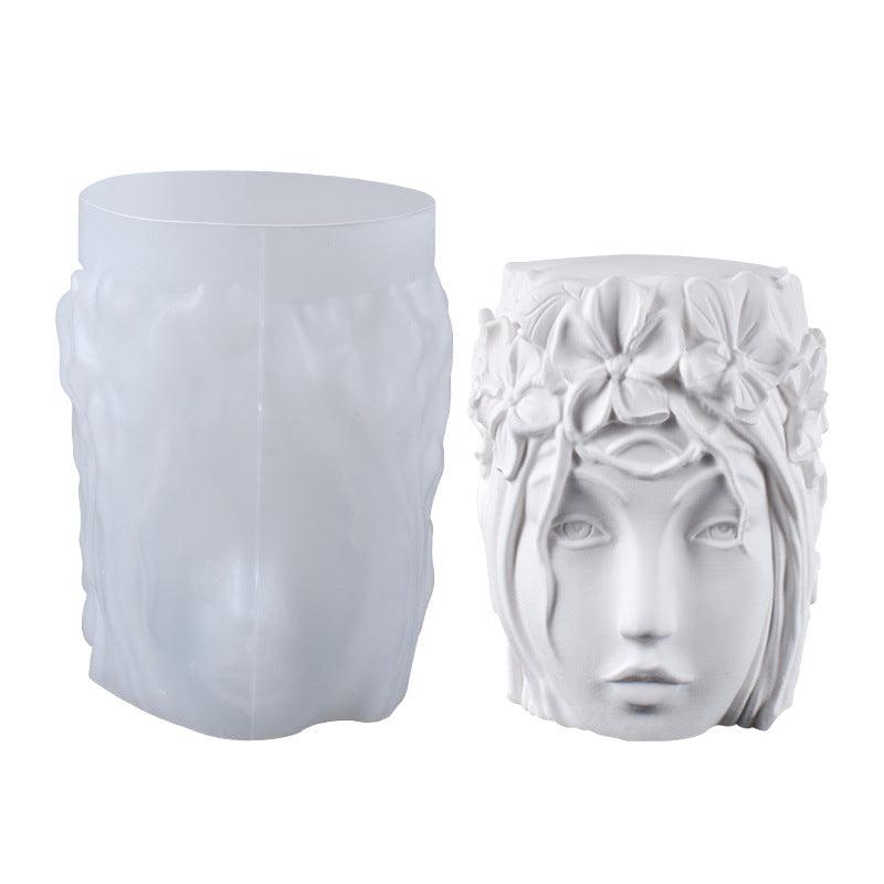 Flower head crown girl Candle Mold Candles molds