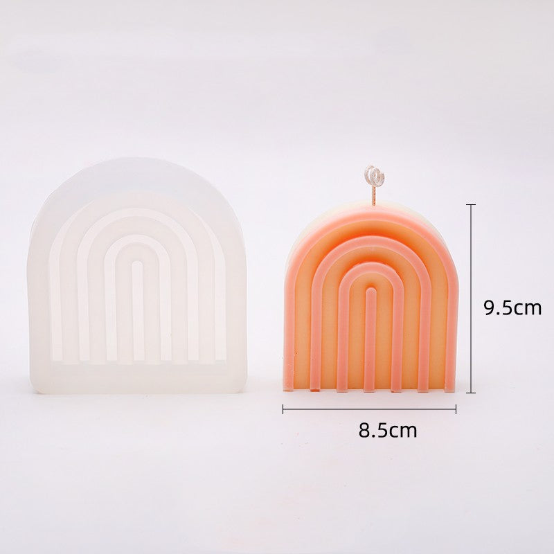 Geometric Circular Love Silicone Candle Mold | Create Unique Candles Candles molds