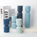 Geometric Striped Cylindrical Candle Silicone Mold Candles molds