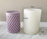 Geometric Stripes Waves and Diamond Pillar Candle Silicone Mold Candles molds