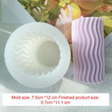 Geometric Stripes Waves and Diamond Pillar Candle Silicone Mold Candles molds