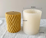 Geometric Stripes Waves and Diamond Pillar Candle Silicone Mold Candles molds