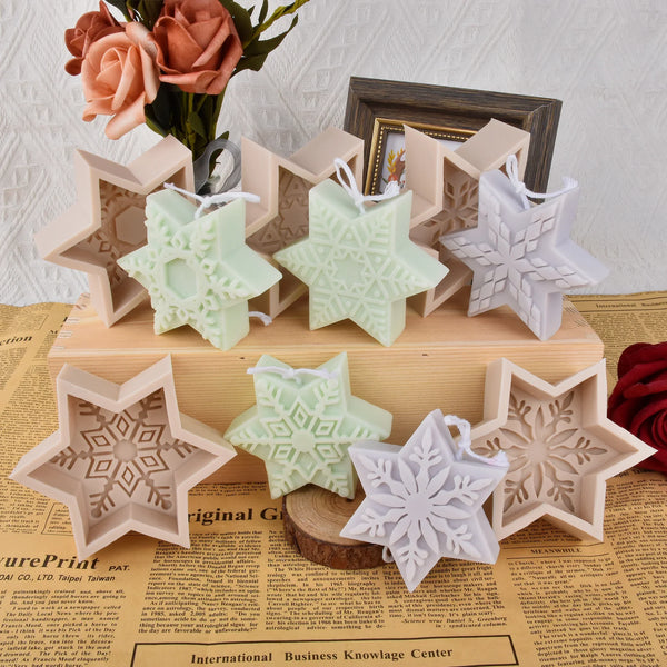 Snowflake Silicone Candle Mold