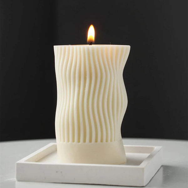 Wavy Column Candle Mold