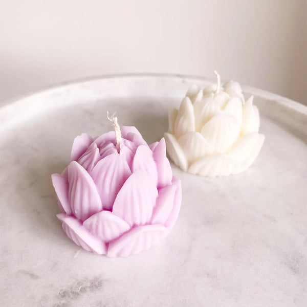 DIY 3D Lotus Bloom Candles Mold