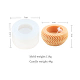 Funny Wiggly Striated Bowl Candle Silicone Mold